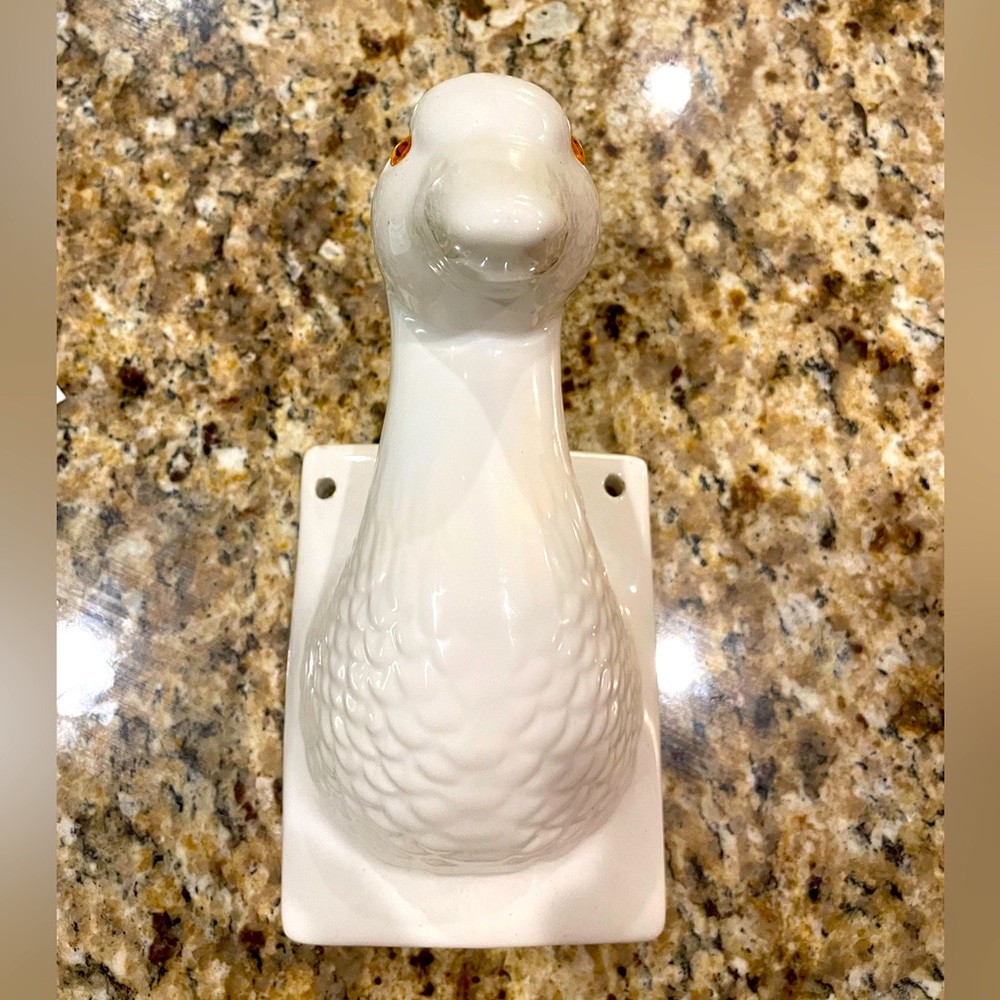 Goose wall plaque ceramic vintage